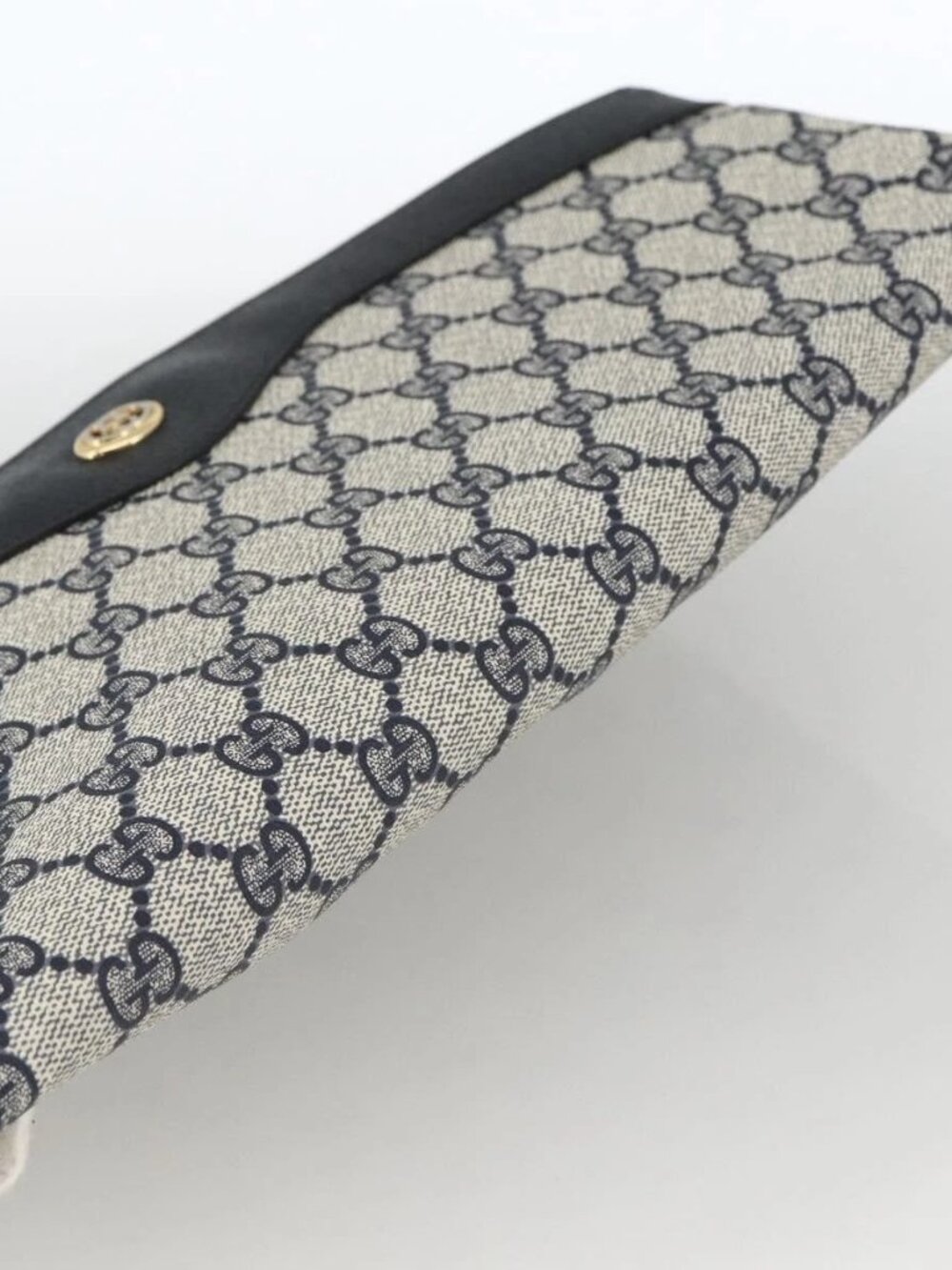 GUCCI GG Supreme Clutch Bag PVC Navy - Picture 7 of 15